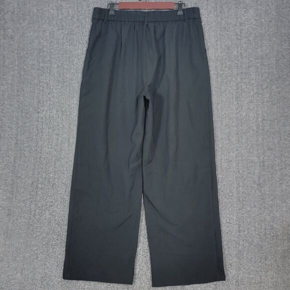 Pretty Garden Pants Womens XL Black Pleated Relaxed Fit Wide Leg Elastic Waist - Picture 8 of 13